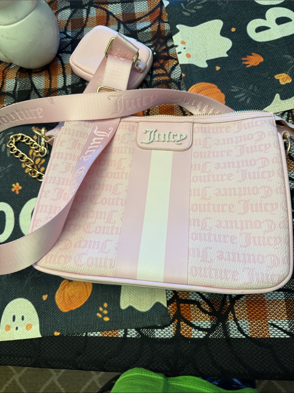 Juicy Couture Pink Logo Crossbody Bag